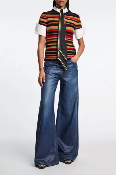 Dorothee Schumacher Colorful Luxury Pullover In Multi Stripe