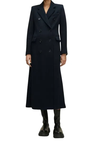 Dorothee Schumacher Double-breasted Coat In Blue