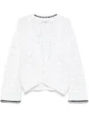 Dorothee Schumacher V-neck Cardigan With Crochet Trim In White