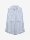 Dorothee Schumacher Oversized Shirt In Striped Silk-viscose In Oversize Fit