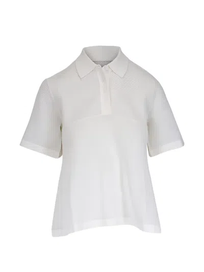 Dorothee Schumacher Coolness Cotton Polo Shirt In Gray