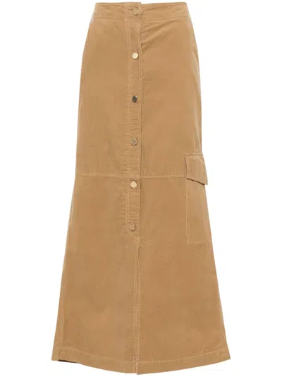 Dorothee Schumacher Corduroy Cargo Midi Skirt In 褐色