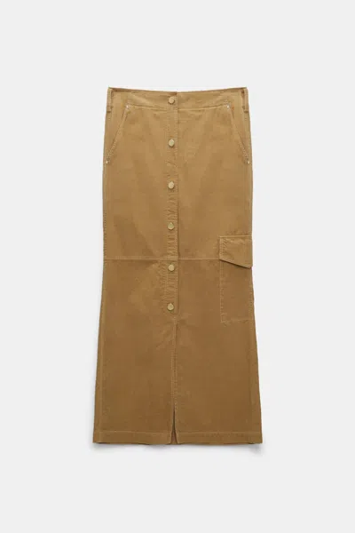 Dorothee Schumacher Corduroy Cargo Skirt In Brown