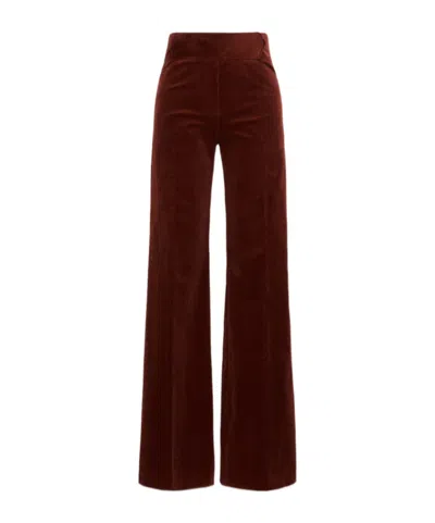 Dorothee Schumacher Corduroy Flared Pants In Burgundy