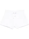 Dorothee Schumacher Terry Floral Jacquard Drawstring Shorts In Weiss