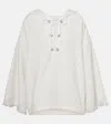 Dorothee Schumacher Cosy Towelling Cotton Terry Jacquard Hoodie In White