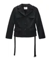 Dorothee Schumacher Luxury Layer Gabardine Jacket In Black