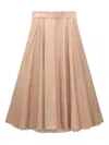 Dorothee Schumacher Lightweight Cotton Skirt With Tulle Underskirt In Neutral