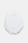 DOROTHEE SCHUMACHER COTTON POPLIN BLOUSE WITH A DRAPED BACK