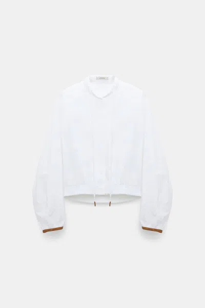 Dorothee Schumacher Cotton Poplin Blouson In White