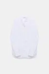 Dorothee Schumacher Cotton-poplin Shirt With Asymmetrical Plastron And Collar In White