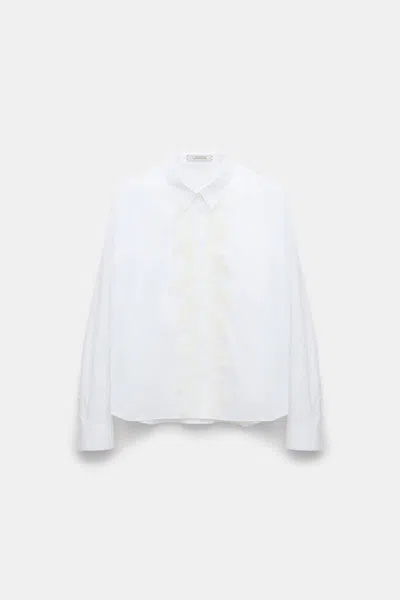 Dorothee Schumacher Cotton Poplin Shirt With Lace In White
