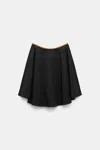 Dorothee Schumacher Cotton Poplin Swing Skirt In Black