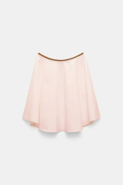 Dorothee Schumacher Cotton Poplin Swing Skirt In Light Pink