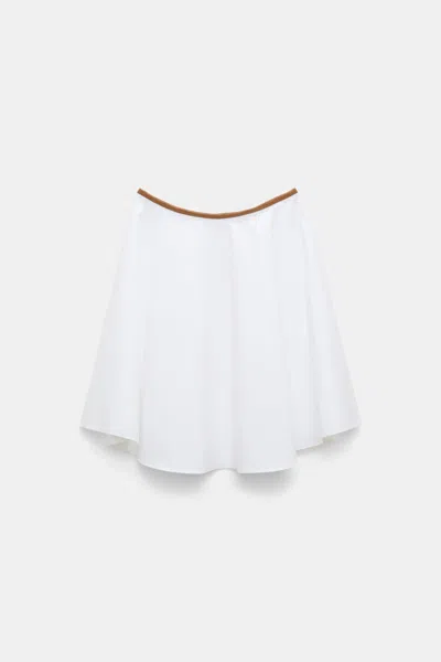 Dorothee Schumacher Cotton Poplin Swing Skirt In White