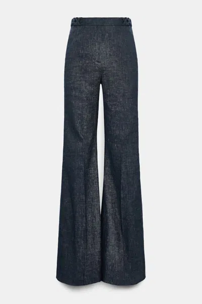 Dorothee Schumacher Cotton-linen Flares In Gray