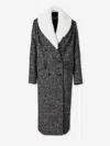 Dorothee Schumacher Wool-mix Coat With Removable Faux Fur Collar In Black