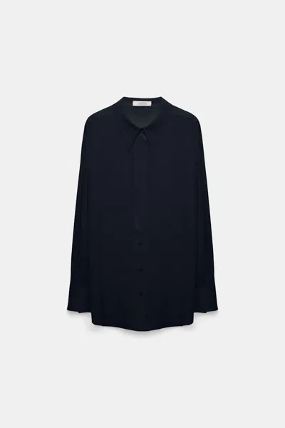 Dorothee Schumacher Crãªpe De Chine Silk Blouse In Blue