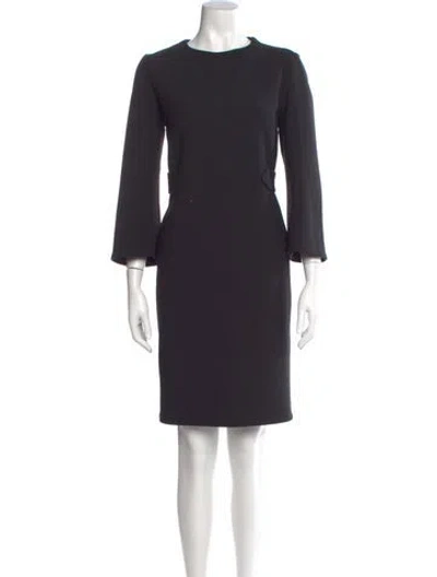 Pre-owned Dorothee Schumacher Crew Neck Knee-length Dress In Gray
