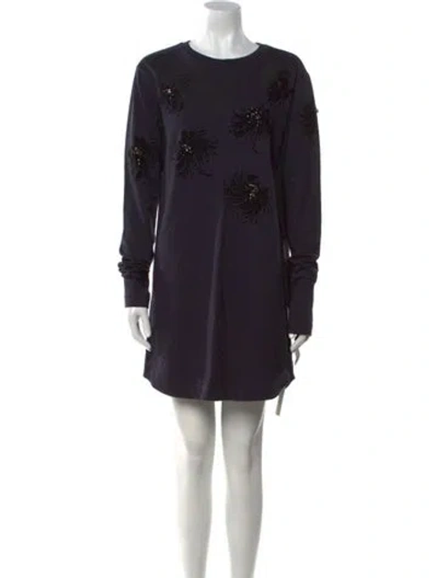 Pre-owned Dorothee Schumacher Crew Neck Mini Dress In Black