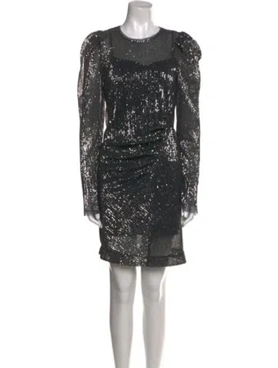 Pre-owned Dorothee Schumacher Crew Neck Mini Dress In Gray