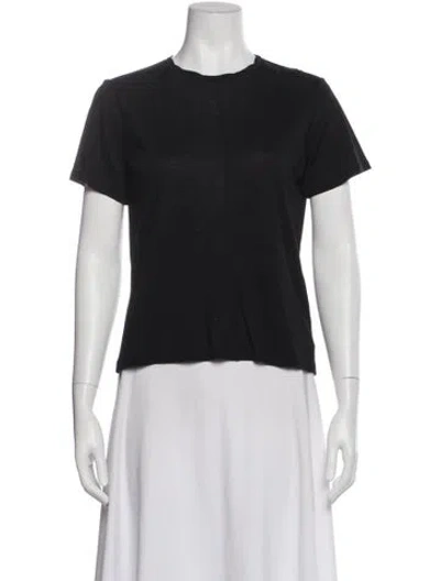 Pre-owned Dorothee Schumacher Crew Neck Short Sleeve T-shirt In Black