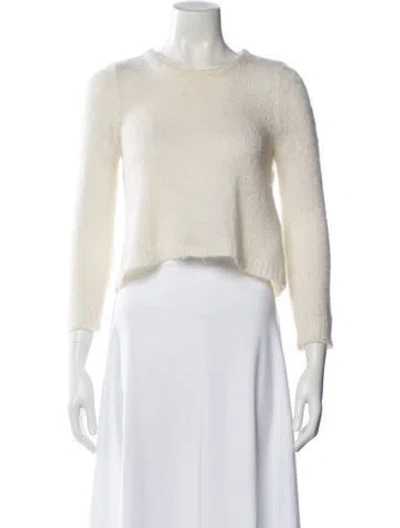 Pre-owned Dorothee Schumacher Crew Neck Sweater In White