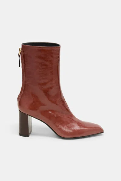 Dorothee Schumacher Crinkle Patent Leather Ankle Boots In Multi