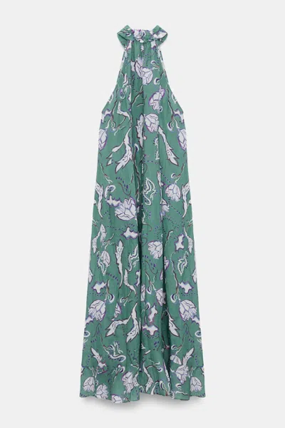 DOROTHEE SCHUMACHER CRINKLE PRINTED RAMIE MAXI DRESS