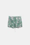 Dorothee Schumacher Crinkle Printed Ramie Shorts In Multi Colour