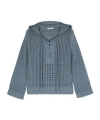 Dorothee Schumacher Crochet-knit Hooded Jumper In Gray