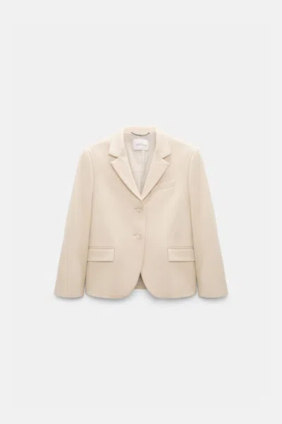 Dorothee Schumacher Cropped Blazer In Punto Milano In Neutral