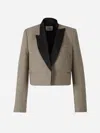 DOROTHEE SCHUMACHER DOROTHEE SCHUMACHER CROPPED BLAZER PLAID MOTIF