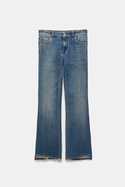 Dorothee Schumacher Cropped Flared Jeans In Blau