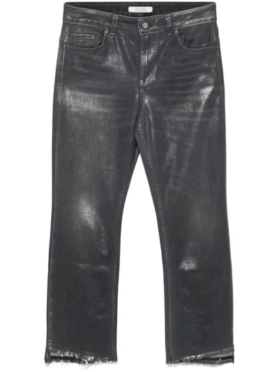 Dorothee Schumacher Cropped Flared Jeans In Grey