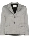 Dorothee Schumacher Cropped Linen Blazer In Grey