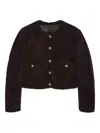 Dorothee Schumacher Cropped Shearling Reversible Jacket In Brown