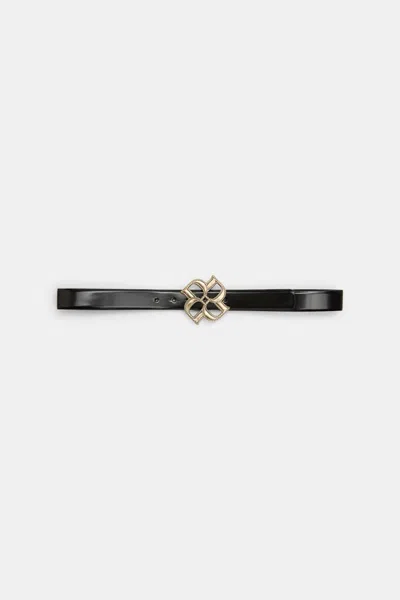 Dorothee Schumacher D-rose Buckle Belt In Black
