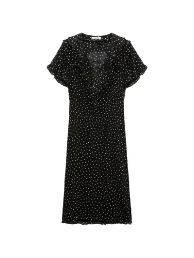Dorothee Schumacher Dancing Dots Midi Dress In Black
