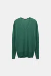 Dorothee Schumacher Deep U-neck Pullover In Green