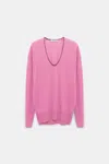Dorothee Schumacher Deep U-neck Pullover In Red