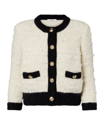 Dorothee Schumacher Delightful Sparkle Wool-blend Cardigan In White