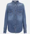 Dorothee Schumacher Denim Romance Blouse In Dark Powder Blue