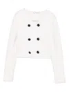 Dorothee Schumacher Double-breasted Cardigan In White