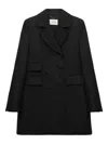 Dorothee Schumacher Double-breasted Felted Coat In Black