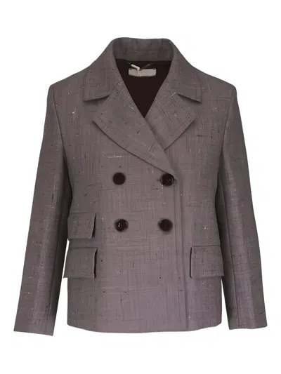 Dorothee Schumacher Double-breasted Jacket In Gray