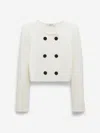 Dorothee Schumacher Sharp Ambition Wool-blend Jacket In White