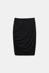 Dorothee Schumacher Double Layer Draped Skirt In Black