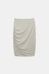 Dorothee Schumacher Double Layer Draped Skirt In Green