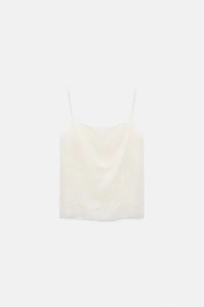 Dorothee Schumacher Double Layer Lingerie-style Camisole In Habotai Silk In Neutral